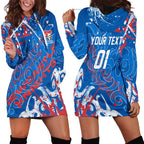 Personalized Newcastle Knights Rugby Hoodie Dress Urban Street Graffiti Style - Distressed Splatter Elements