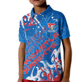 Personalized Newcastle Knights Rugby Kid Polo Shirt Urban Street Graffiti Style - Distressed Splatter Elements