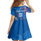 Personalized Newcastle Knights Rugby Kid Short Sleeve Dress Urban Street Graffiti Style - Distressed Splatter Elements