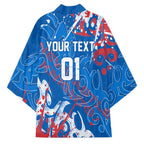 Personalized Newcastle Knights Rugby Kimono Urban Street Graffiti Style - Distressed Splatter Elements