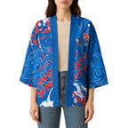 Personalized Newcastle Knights Rugby Kimono Urban Street Graffiti Style - Distressed Splatter Elements