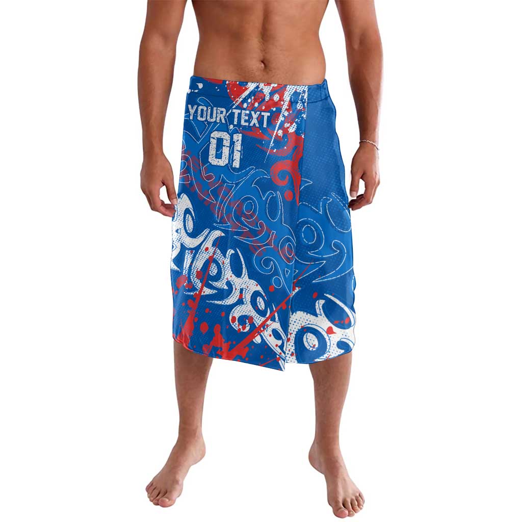 Personalized Newcastle Knights Rugby Lavalava Urban Street Graffiti Style - Distressed Splatter Elements