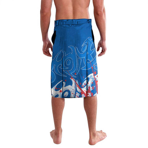 Personalized Newcastle Knights Rugby Lavalava Urban Street Graffiti Style - Distressed Splatter Elements
