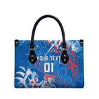 Personalized Newcastle Knights Rugby Leather Bag Urban Street Graffiti Style - Distressed Splatter Elements