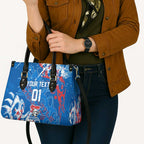 Personalized Newcastle Knights Rugby Leather Bag Urban Street Graffiti Style - Distressed Splatter Elements