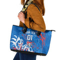 Personalized Newcastle Knights Rugby Leather Tote Bag Urban Street Graffiti Style - Distressed Splatter Elements
