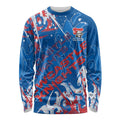 Personalized Newcastle Knights Rugby Long Sleeve Shirt Urban Street Graffiti Style - Distressed Splatter Elements