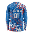 Personalized Newcastle Knights Rugby Long Sleeve Shirt Urban Street Graffiti Style - Distressed Splatter Elements