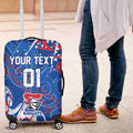 Personalized Newcastle Knights Rugby Luggage Cover Urban Street Graffiti Style - Distressed Splatter Elements