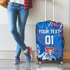 Personalized Newcastle Knights Rugby Luggage Cover Urban Street Graffiti Style - Distressed Splatter Elements