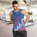 Personalized Newcastle Knights Rugby Men Tank Top Urban Street Graffiti Style - Distressed Splatter Elements