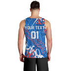 Personalized Newcastle Knights Rugby Men Tank Top Urban Street Graffiti Style - Distressed Splatter Elements