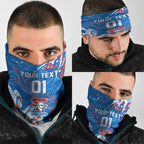 Personalized Newcastle Knights Rugby Neck Gaiter Urban Street Graffiti Style - Distressed Splatter Elements