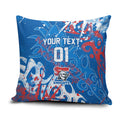Personalized Newcastle Knights Rugby Pillow Cover Urban Street Graffiti Style - Distressed Splatter Elements