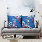 Personalized Newcastle Knights Rugby Pillow Cover Urban Street Graffiti Style - Distressed Splatter Elements