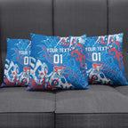 Personalized Newcastle Knights Rugby Pillow Cover Urban Street Graffiti Style - Distressed Splatter Elements