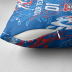 Personalized Newcastle Knights Rugby Pillow Cover Urban Street Graffiti Style - Distressed Splatter Elements