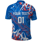 Personalized Newcastle Knights Rugby Polo Shirt Urban Street Graffiti Style - Distressed Splatter Elements