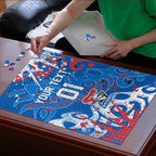 Personalized Newcastle Knights Rugby Puzzle Urban Street Graffiti Style - Distressed Splatter Elements