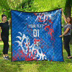 Personalized Newcastle Knights Rugby Quilt Urban Street Graffiti Style - Distressed Splatter Elements