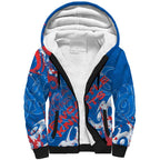 Personalized Newcastle Knights Rugby Sherpa Hoodie Urban Street Graffiti Style - Distressed Splatter Elements