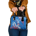 Personalized Newcastle Knights Rugby Shoulder Handbag Urban Street Graffiti Style - Distressed Splatter Elements