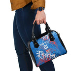 Personalized Newcastle Knights Rugby Shoulder Handbag Urban Street Graffiti Style - Distressed Splatter Elements