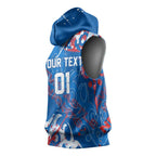 Personalized Newcastle Knights Rugby Sleeveless Hoodie Urban Street Graffiti Style - Distressed Splatter Elements