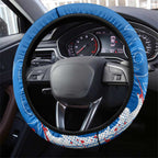 Newcastle Knights Rugby Steering Wheel Cover Urban Street Graffiti Style - Distressed Splatter Elements