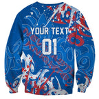 Personalized Newcastle Knights Rugby Sweatshirt Urban Street Graffiti Style - Distressed Splatter Elements