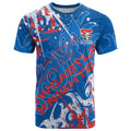 Personalized Newcastle Knights Rugby T Shirt Urban Street Graffiti Style - Distressed Splatter Elements