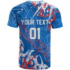 Personalized Newcastle Knights Rugby T Shirt Urban Street Graffiti Style - Distressed Splatter Elements