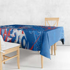 Personalized Newcastle Knights Rugby Tablecloth Urban Street Graffiti Style - Distressed Splatter Elements