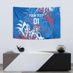 Personalized Newcastle Knights Rugby Tapestry Urban Street Graffiti Style - Distressed Splatter Elements