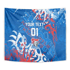 Personalized Newcastle Knights Rugby Tapestry Urban Street Graffiti Style - Distressed Splatter Elements