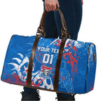 Personalized Newcastle Knights Rugby Travel Bag Urban Street Graffiti Style - Distressed Splatter Elements