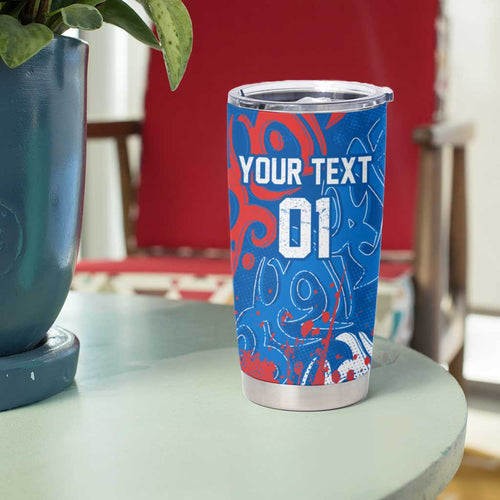 Personalized Newcastle Knights Rugby Tumbler Cup Urban Street Graffiti Style - Distressed Splatter Elements