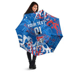 Personalized Newcastle Knights Rugby Umbrella Urban Street Graffiti Style - Distressed Splatter Elements