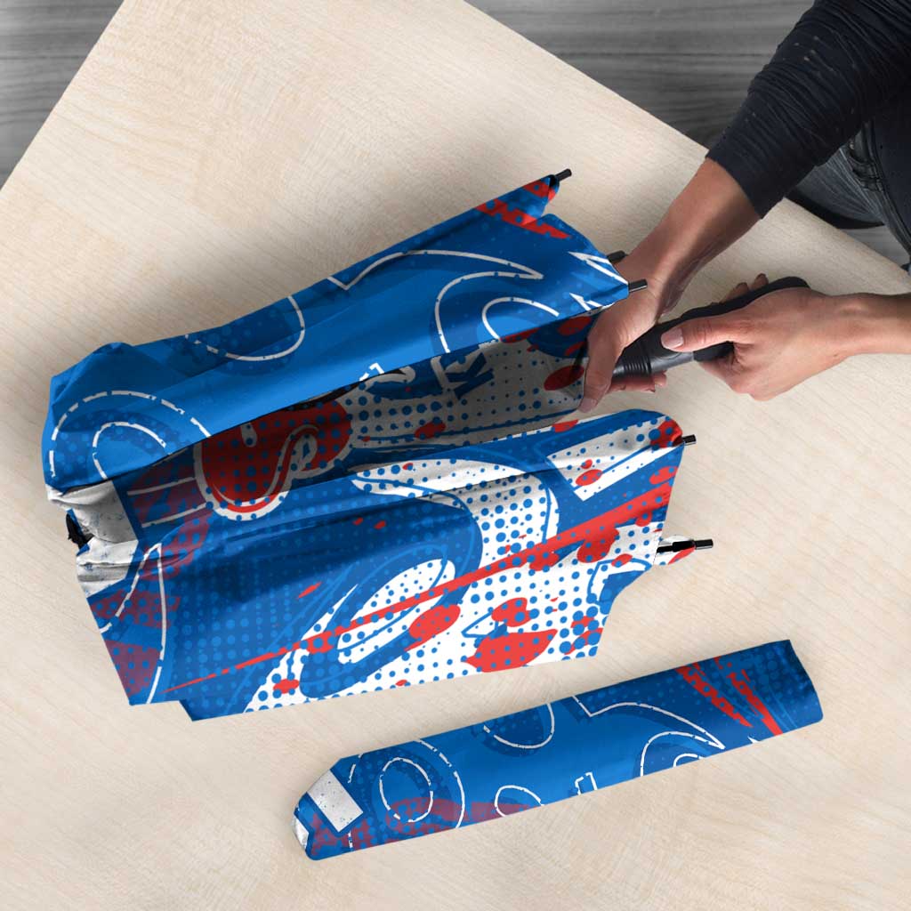 Personalized Newcastle Knights Rugby Umbrella Urban Street Graffiti Style - Distressed Splatter Elements