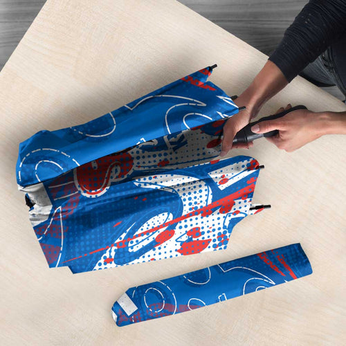 Personalized Newcastle Knights Rugby Umbrella Urban Street Graffiti Style - Distressed Splatter Elements