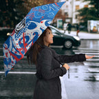 Personalized Newcastle Knights Rugby Umbrella Urban Street Graffiti Style - Distressed Splatter Elements