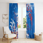 Personalized Newcastle Knights Rugby Window Curtain Urban Street Graffiti Style - Distressed Splatter Elements