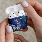 Personalized New Zealand Warriors Rugby AirPods Case Urban Street Graffiti Style - Distressed Splatter Elements