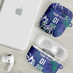 Personalized New Zealand Warriors Rugby AirPods Case Urban Street Graffiti Style - Distressed Splatter Elements