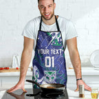 Personalized New Zealand Warriors Rugby Apron Urban Street Graffiti Style - Distressed Splatter Elements