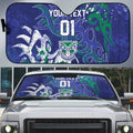 Personalized New Zealand Warriors Rugby Auto Sun Shade Urban Street Graffiti Style - Distressed Splatter Elements
