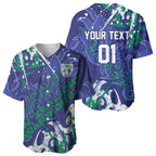 Personalized New Zealand Warriors Rugby Baseball Jersey Urban Street Graffiti Style - Distressed Splatter Elements