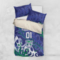 Personalized New Zealand Warriors Rugby Bedding Set Urban Street Graffiti Style - Distressed Splatter Elements