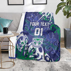 Personalized New Zealand Warriors Rugby Blanket Urban Street Graffiti Style - Distressed Splatter Elements
