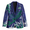 Personalized New Zealand Warriors Rugby Blazer Urban Street Graffiti Style - Distressed Splatter Elements